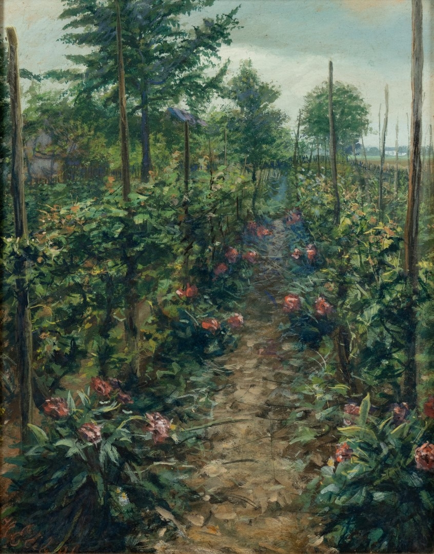 Pivoine dans les vignes,1906, tempera sur carton, 49x 39,5 cm, collection particulière.