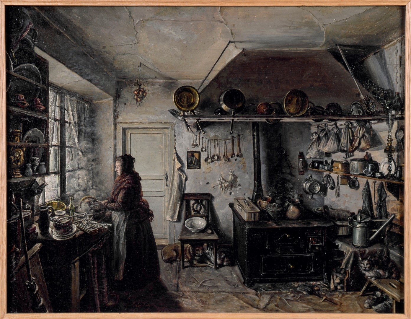 La cuisine,1895, huile sur bois, 35x45 cm, Musées de Strasbourg, photo M. Bertola.