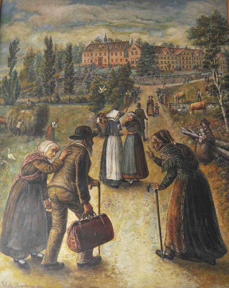 En route vers l'asile,1920, huile sur bois, 200x180 cm, collection Le Neuenberg.