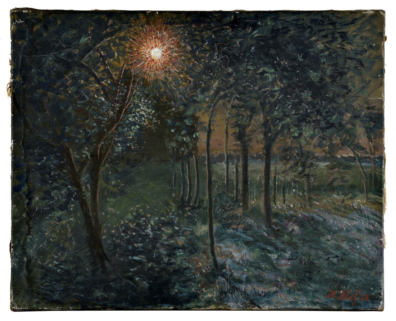 Paysage au crépuscule, 1928, tempera, musées de Strasbourg, photo M. Bertola