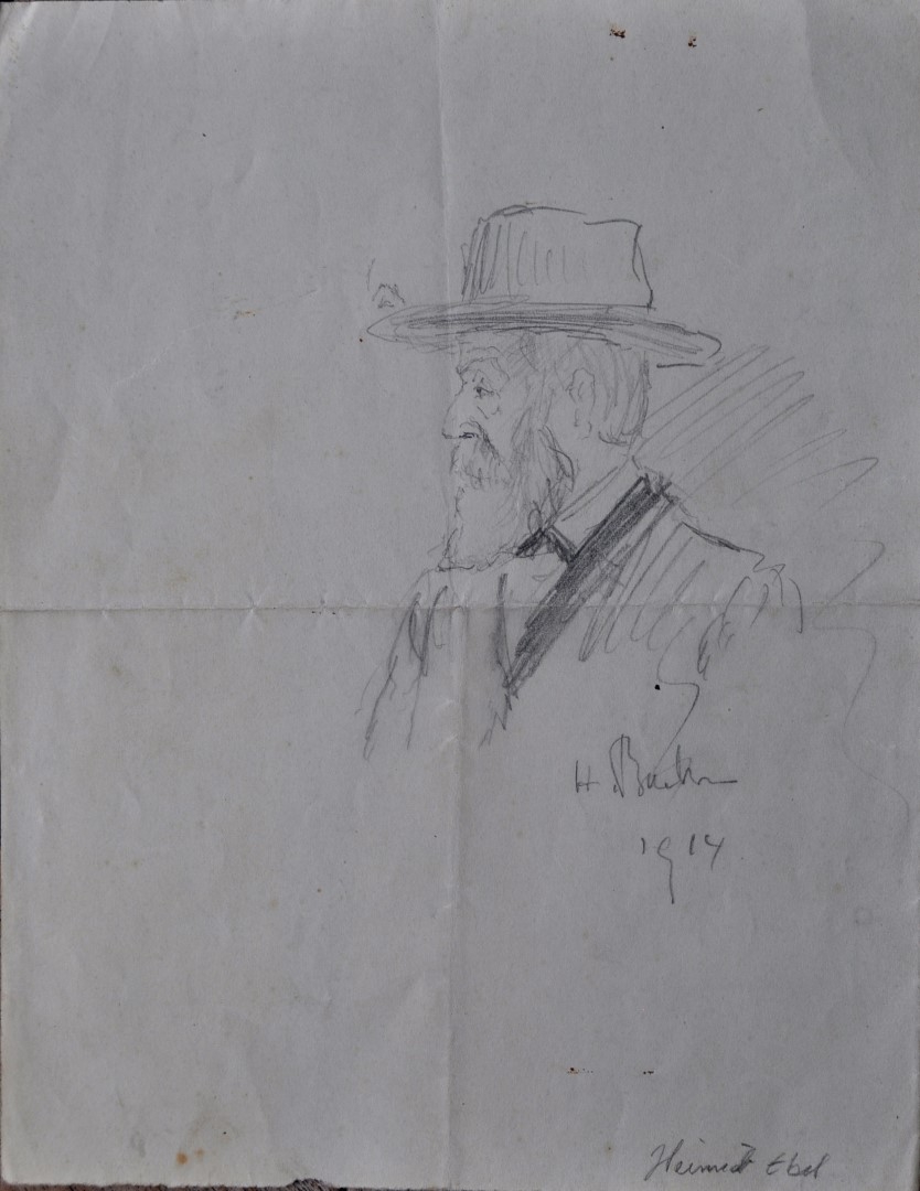 Portrait au crayon de Henri Bacher, 1914, collection particulière