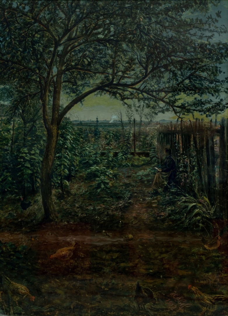 Ambiance de jardin d'automne, 1907, tempera sur carton, 90x65 cm, collection particulière.