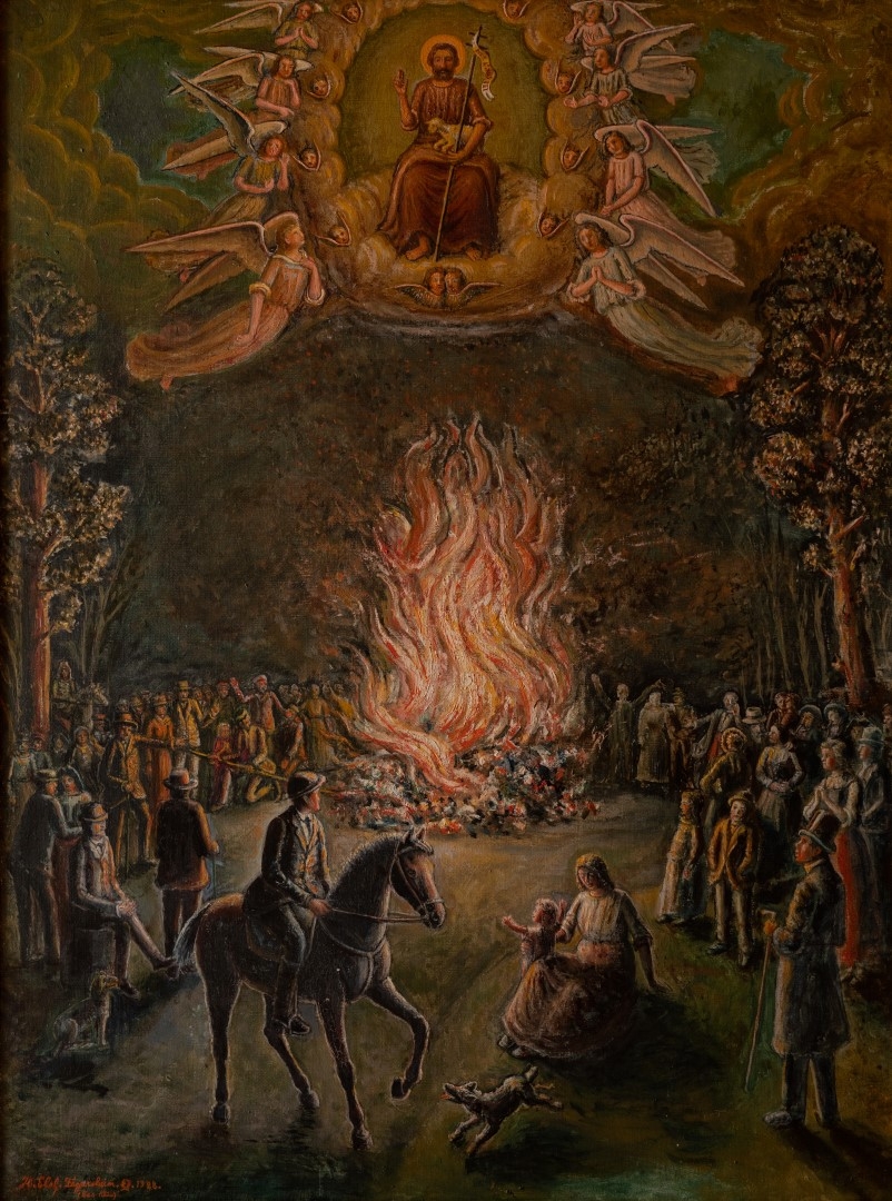  Feux de la Saint-Jean  A, 1928, tempera sur carton, 93x74 cm, collection particulièreversion 2