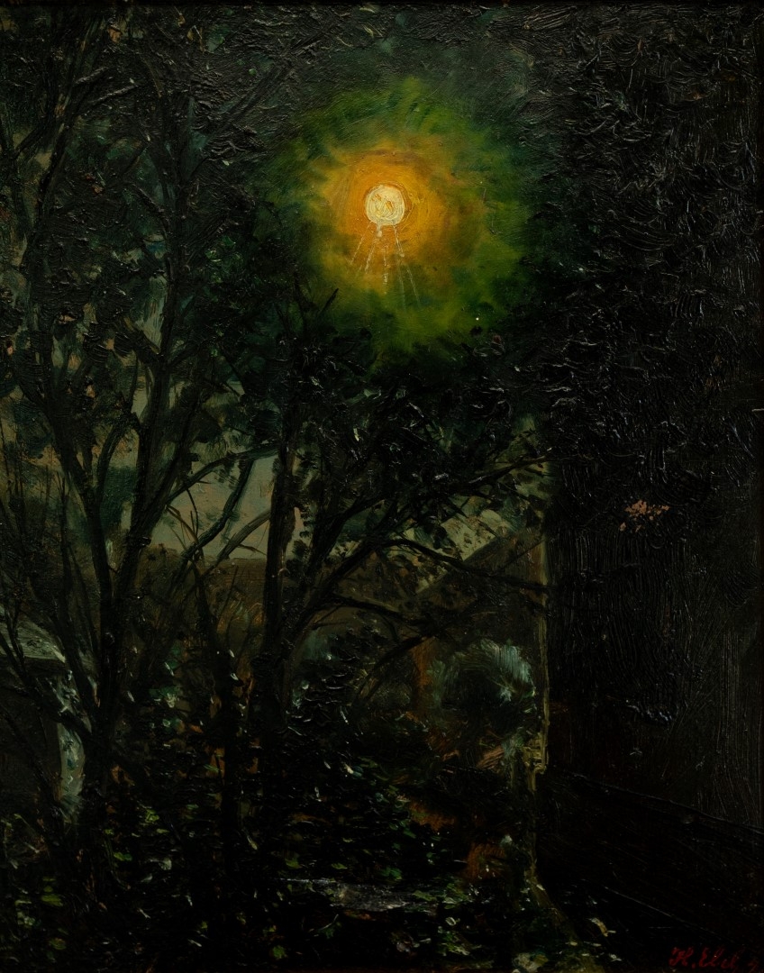 Soleil derrière des branches, 1904, huile, 32x25 cm, collection particulière.